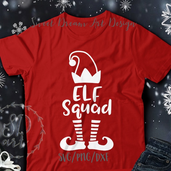 Elf Squad Svg, Elf svg, Funny Christmas Svg, Funny Elf Christmas Svg, Funny Elf Svg, Elf Hat svg, Elf Boots Svg, dxf, cricut, svg, png