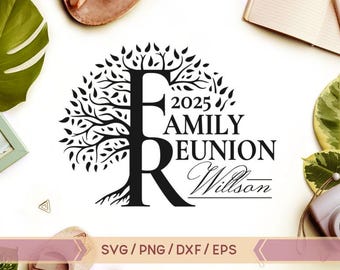 Riunione di famiglia svg, Riunione di famiglia 2025 SVG, Albero della riunione di famiglia SVG, Le nostre radici sono profonde SVG, Design della riunione di famiglia, Albero della riunione di famiglia 2025