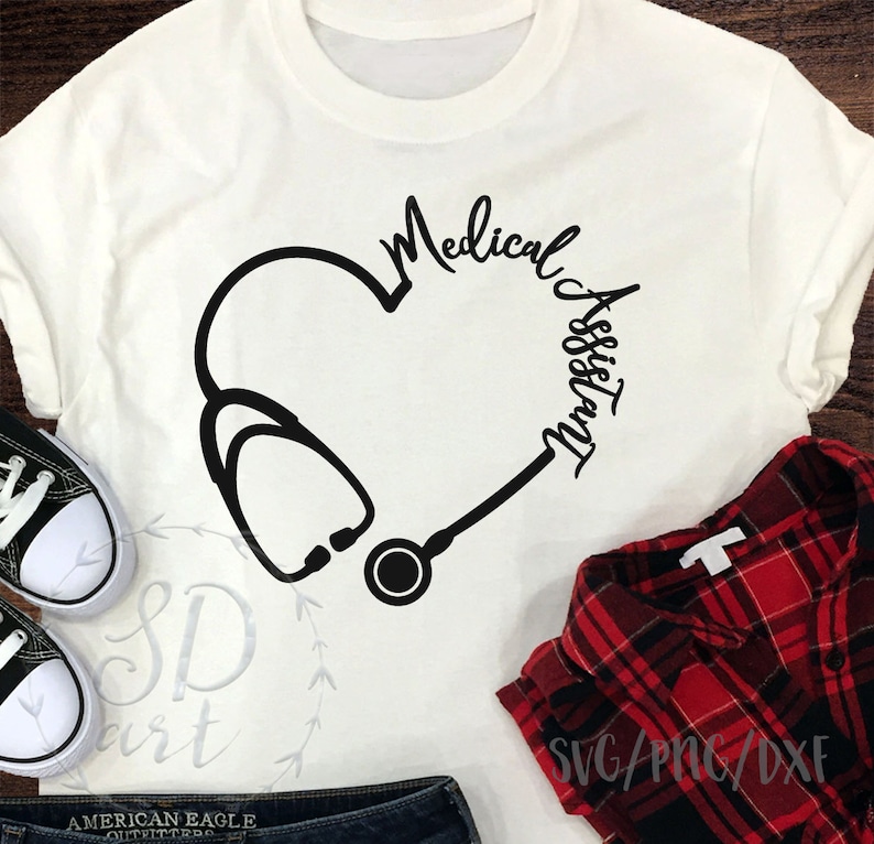 Medical Assistant Svg Heart Stethoscope SVG Heart - Etsy