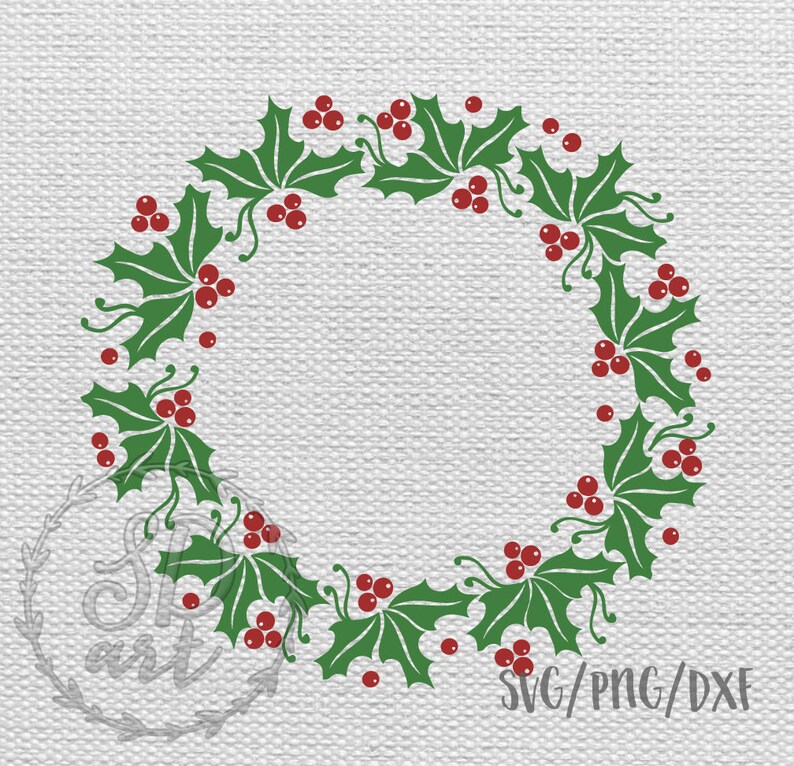 Download 10 Christmas Wreath Svg Holly Wreath Svg Christmas Svg Xmas By Magicartlab Thehungryjpeg Com Download Holly Wreath Svg Pictures SVG Cut Files