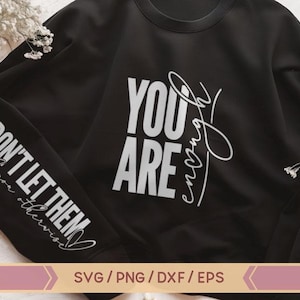 You Are Enough SVG, Boho Self Love Svg, motiverende mouw Svg, inspirerende Svg, positieve Svg, geestelijke gezondheid Svg, Boho Quote Self Care Svg
