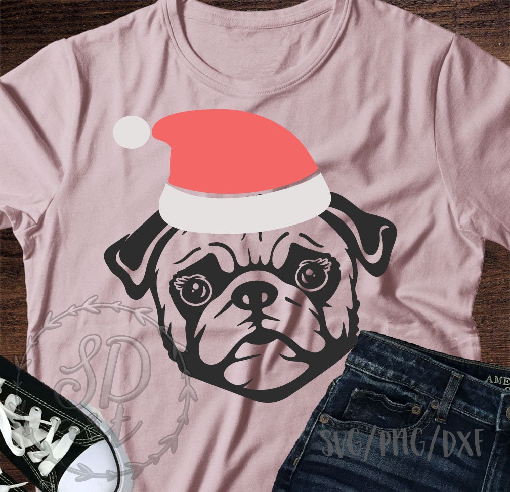 Download Christmas Pug svg Christmas Dog svg Pug svg file Christmas ...