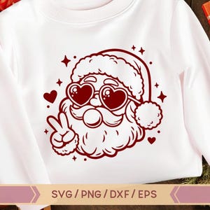 Santa Bubble Gum SVG, Santa Blowing Bubble svg, Papai Noel engraçado, Papai Noel retrô fofo, Papai Noel retrô, Natal rosa, Natal svg, Santa Bubblegum
