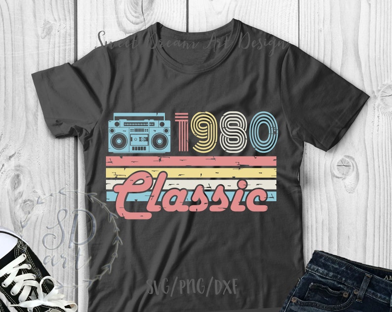 Download 1980 Classic SVG Born in 1980 SVG 1980 Birthday SVG 40th ...