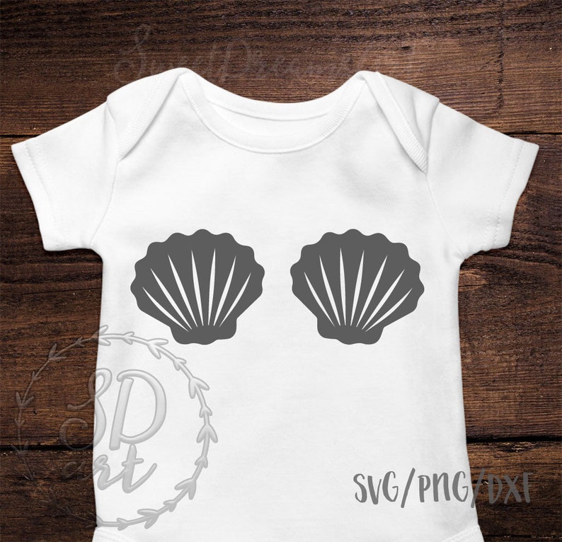 Merbabe svg Shells SVG Mermaid shells svg file Disney svg Cut File Cricut Silhouette Mermaid shells svg Mini Mermaid SVG file Shells SVG