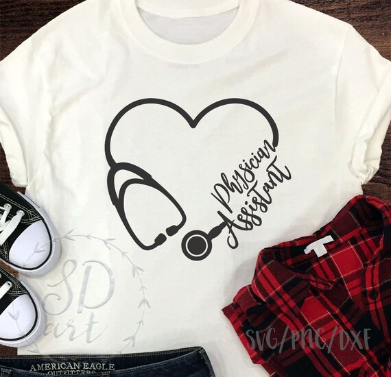 Physician Assistant Svg Heart Stethoscope Svg Heart Etsy