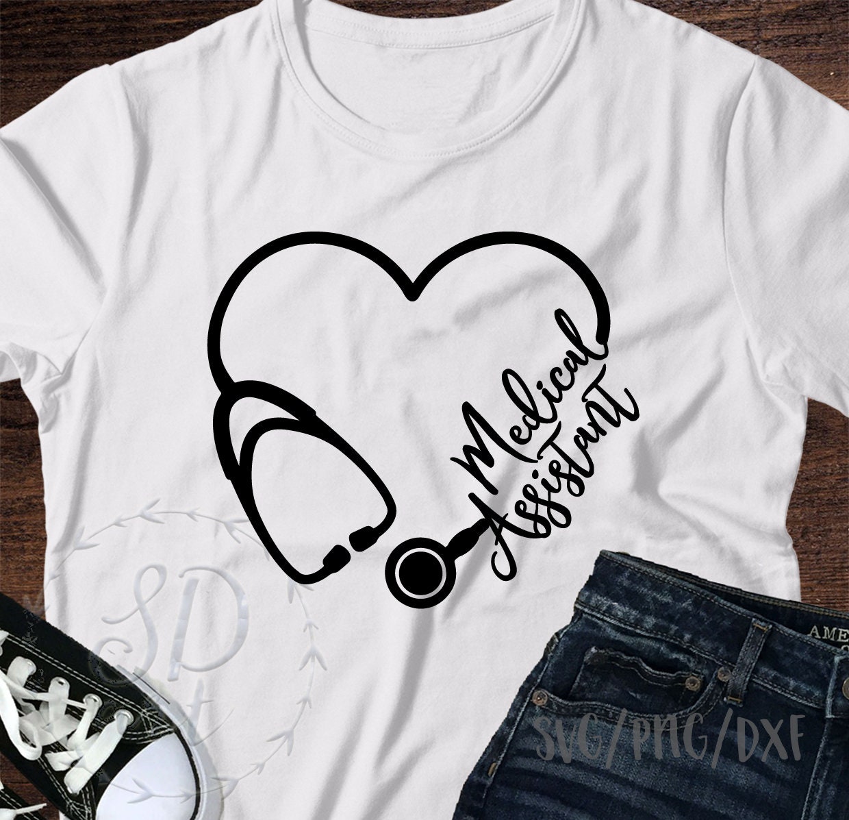 Medical Assistant Svg Heart Stethoscope SVG Heart - Etsy