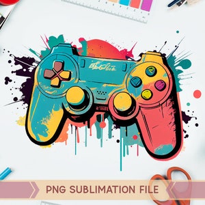 Graffiti Gaming Controller png, Game Controller png, Gamer Life png, Game Controller Sublimation Design, Game ClipArt, Video Game Controller
