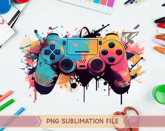 Kontroler gier png, Kontroler gier Graffiti png, Gamer Life png, Projekt sublimacji kontrolera gier, ClipArt gier, Kontroler gier wideo
