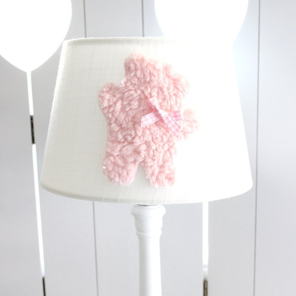 Tischlampe / Lampenschirm  Teddy  rosa