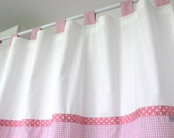 Vorhange Vichy Karo Rosa Etsy