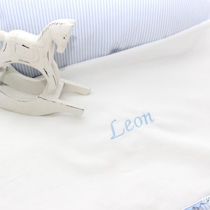 Baby bedding 100x135 stripes light blue
