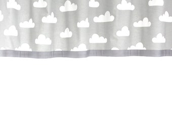 Curtain curtain clouds grey white scarf nursery baby room curtains weaving wall window curtains children