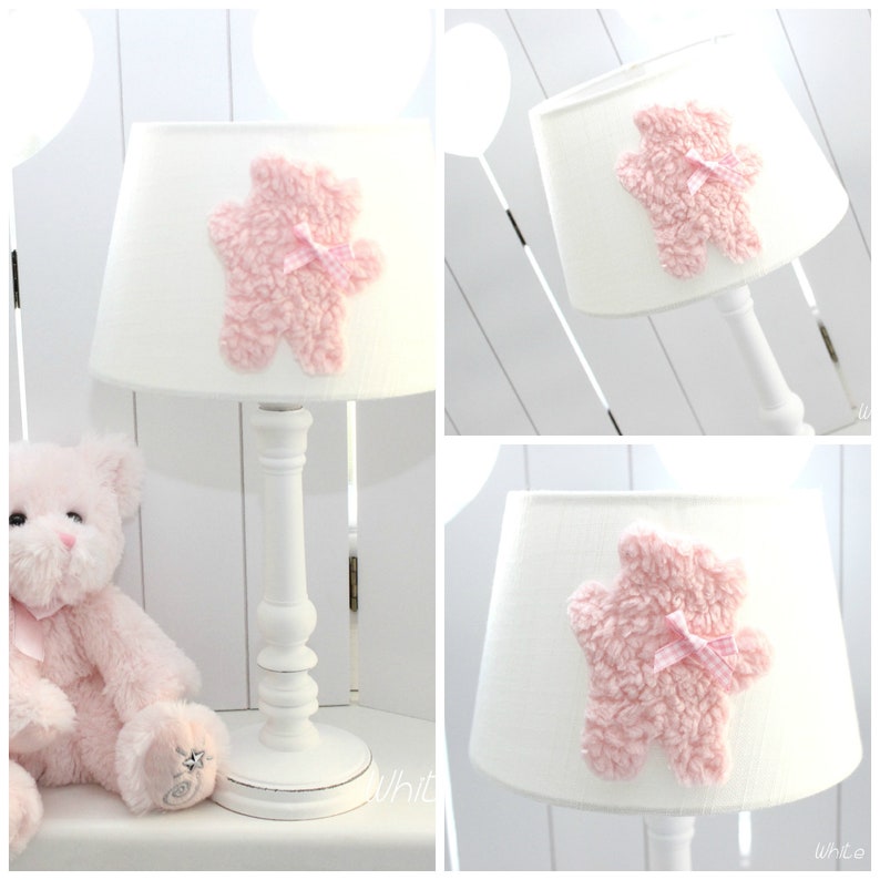 Tischlampe / Lampenschirm Teddy rosa Bild 3