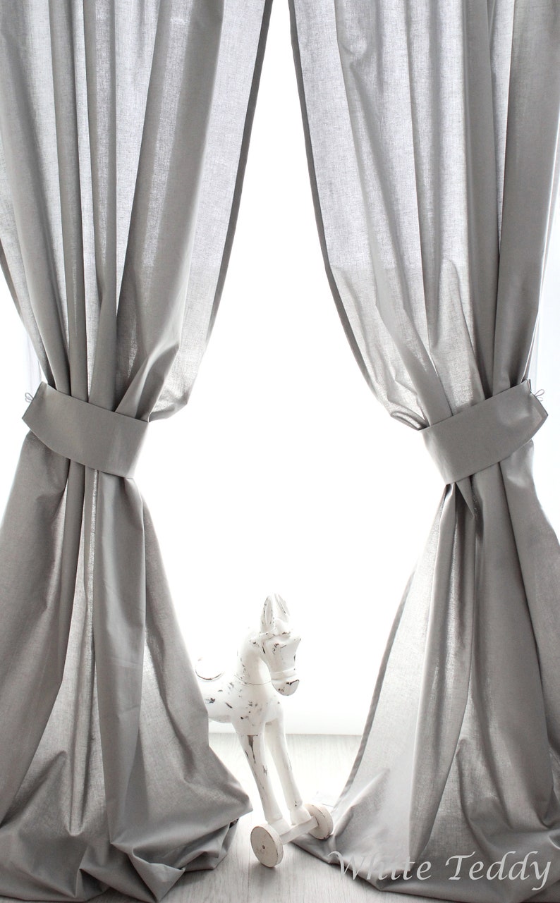 Curtain Grey with Raff holder 140 x 240