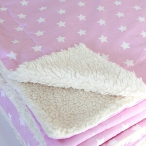 Dreamlike cuddly blanket XXL, stars pink, bedspread, duvet, sofa blanket, bed cover, children's blanket, throwover image 3