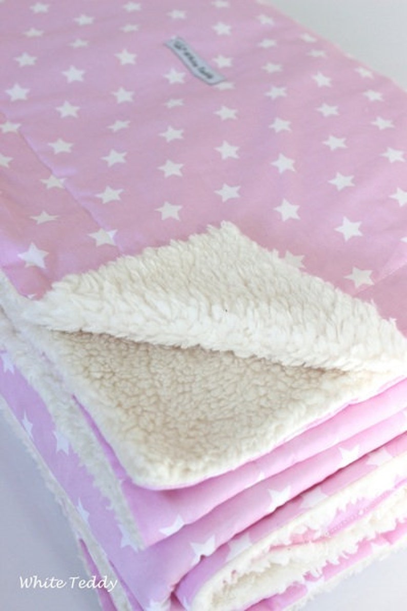 Dreamlike cuddly blanket XXL, stars pink, bedspread, duvet, sofa blanket, bed cover, children's blanket, throwover image 3