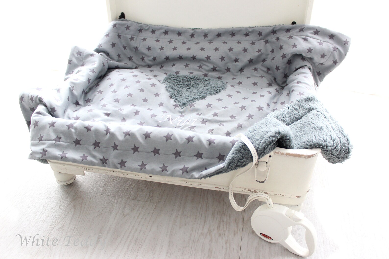 Hundedecke Teddyfell Sterne grau Kuscheldecke Hund Etsy