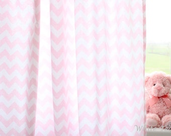 Curtain vintage-style pink/white 140 x 240 cm