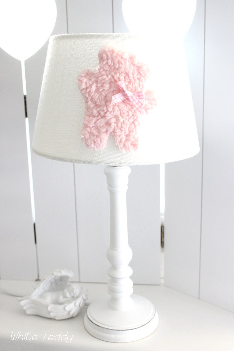 Tischlampe / Lampenschirm Teddy rosa Bild 1