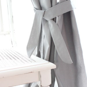 Curtain Home Grey with Raff Holder 140 x 240 image 3