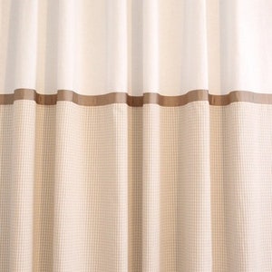 Gordijn Vichy Plaid beige wit gordijnen sjaal kwekerij jongens kamer baby kamer gordijnen kinderen