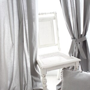 Curtain Home Grey with Raff Holder 140 x 240 image 4