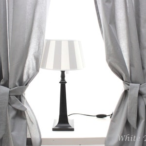 Curtain Home Grey with Raff Holder 140 x 240 image 1