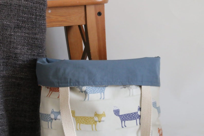 Fox Tote Foldable Shopping Bag Reusable Grocery Bag Cloth Bag Market Tote Washable Shopping Bag Eco Friendly Shoulder Bag Useful Gift