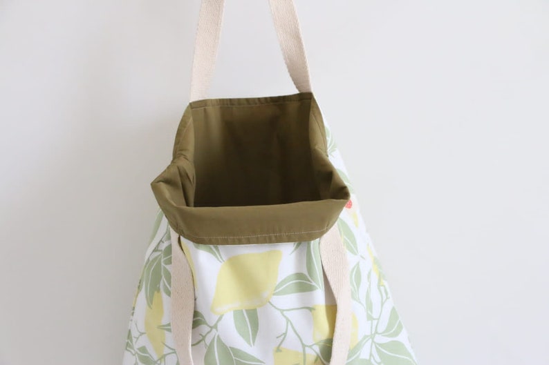 Washable Grocery Bag Lemon Bag Cotton Shopping Bag Shopper Bag Reusable Shopping Bag Foldable Shopping Bag Cloth Grocery Bag