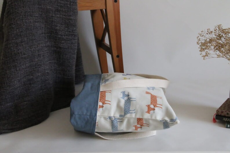Fox Tote Foldable Shopping Bag Reusable Grocery Bag Cloth Bag Market Tote Washable Shopping Bag Eco Friendly Shoulder Bag Useful Gift