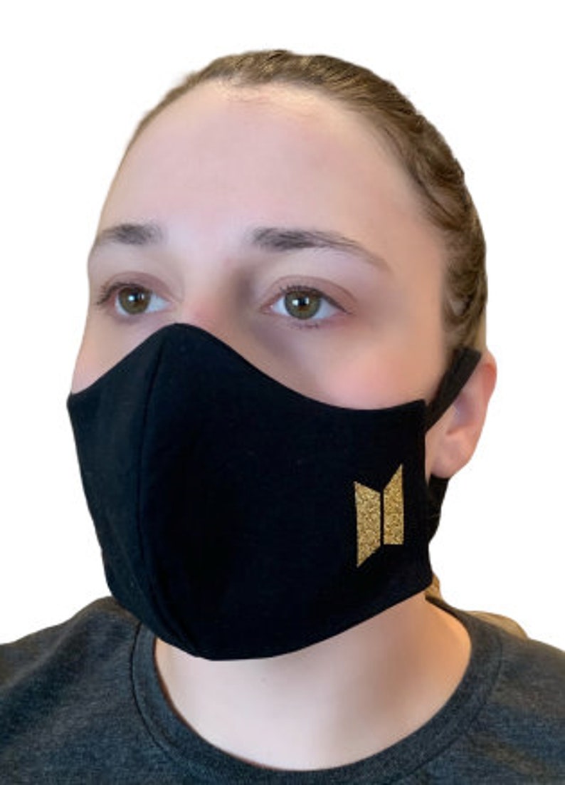 BTS ARMY KPOP Face Mask Adjustable Straps Etsy