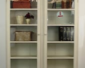 Showcase cabinet - glass cabinet - bookcase - doctor 39 s cabinet - antique country house - vintage - shabby