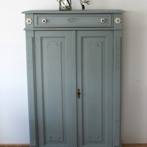 Vertiko Hochkommode Halbschrank Landhaus Vintage Shabby Chic Bild 9