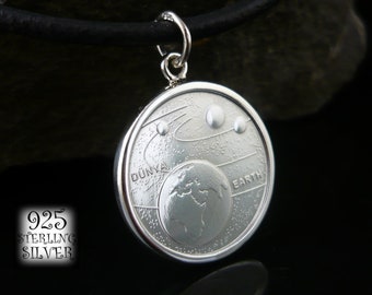 Pendant Planets Earth Mars Jupiter * silver Ag 925 * aluminum coin * for birthday * planets in the zodiac sign * horoscope * solar system