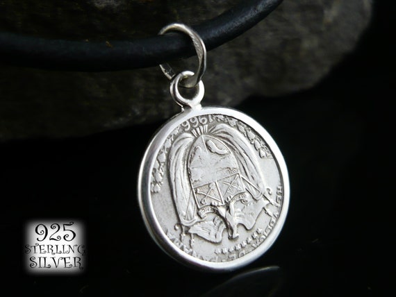 Copper coin in silver chain deals