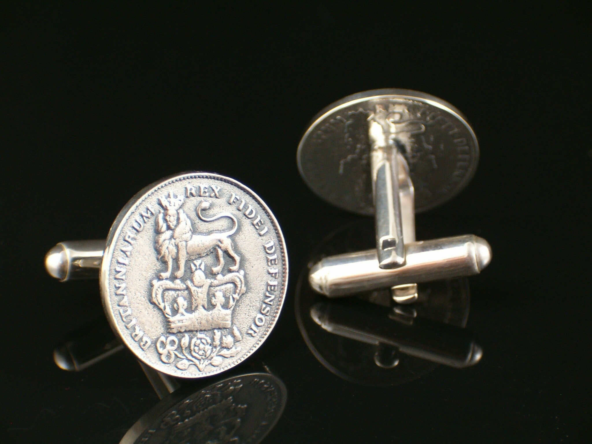 Cufflinks King of England IV sterling silver gift Etsy