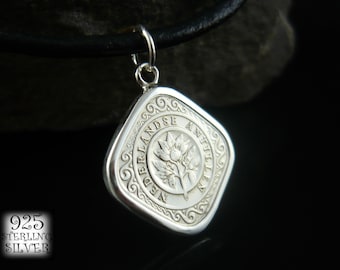 Pendant coin Dutch Antilles 1965 * sterling silver * gift for 63rd birthday * gift for friend * necklace leather * jewelry coins original