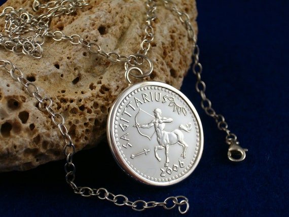 Sagittarius necklace sterling sale silver