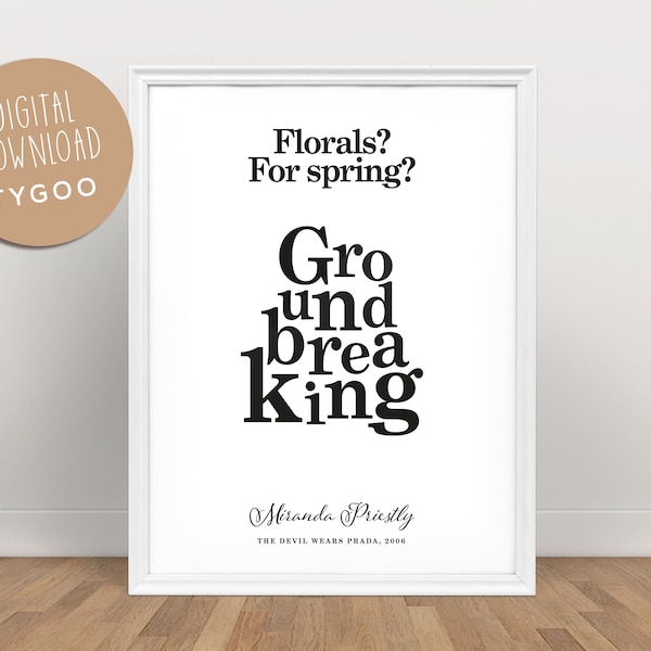 The Devil Wears Prada Wall Art, Miranda Priestly Quote Poster, Movie quote Wall Art, Printable Wall Art, The Devil Wears Prada