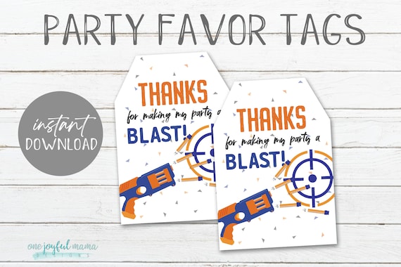 Nerf thank you tags sale