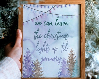 Taylor Swift Lover Song Lyrics Print Christmas Lights Digital Download