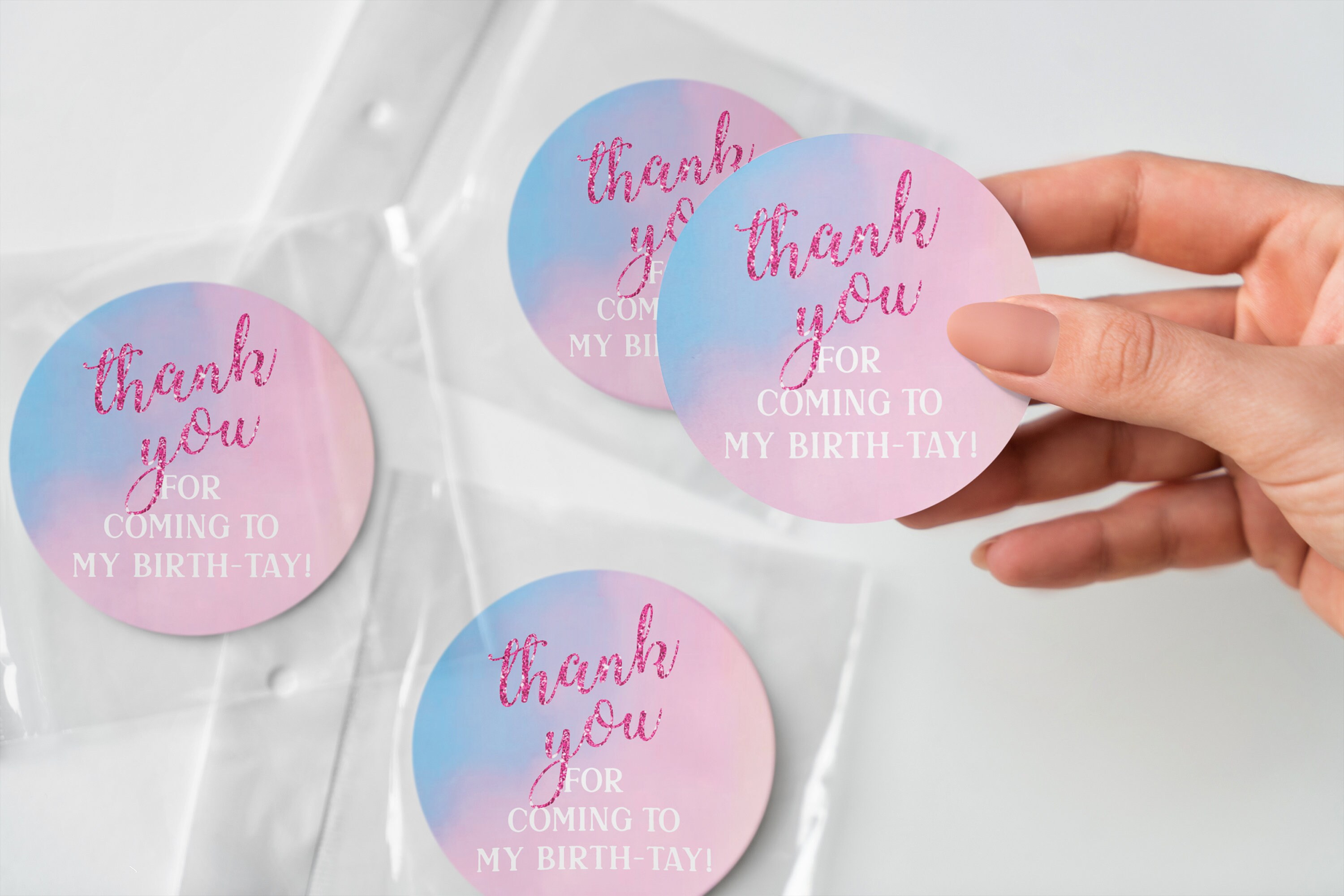 Taylor Swift Birth-tay Party Favor Tags Watercolor Sky Lover