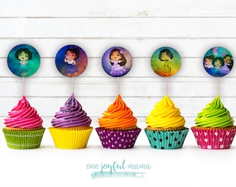Encanto Cupcake Toppers - Birthday Party - Printable Cupcake Toppers - Mirabel, Luisa, Isabella, Bruno, Dolores, Antonio