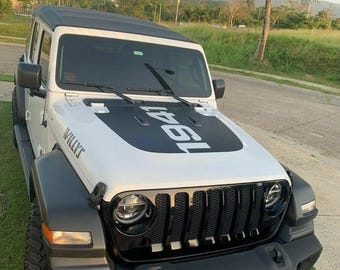 1941 style Hood decal graphics fit for Jeep Wrangler JL and Jeep Gladiator