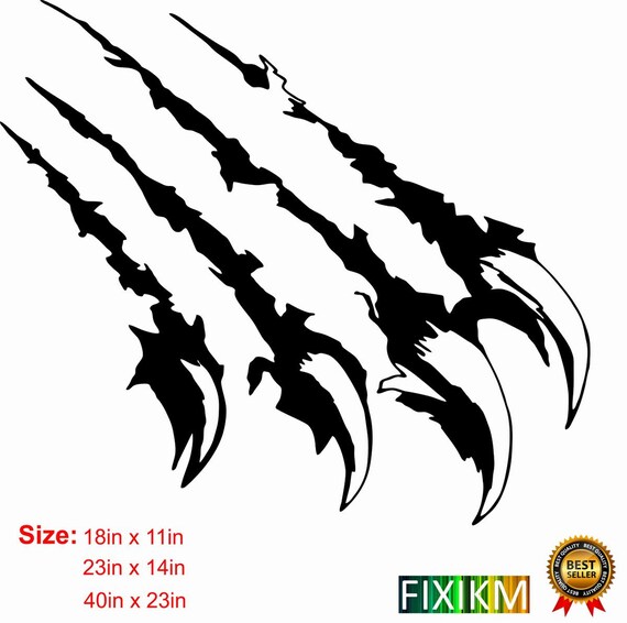 Monster Claw Scratch Decal Headlight Car Decoration Vinyl Sticker N1