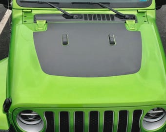hood decal BLACKOUT for Jeep Wrangler JL, Gladiator matte BLACK