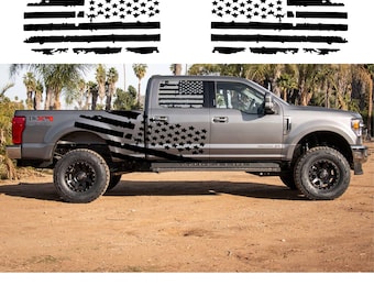 American flag graphics decal Left and Right side for truck, car, rv, van, suv