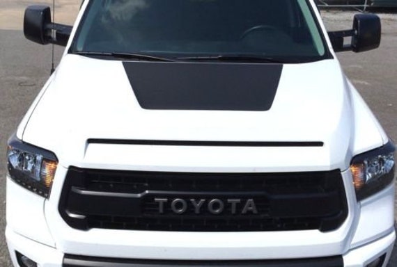 Style 2 2007-2013 Toyota Tundra TRD Hood Blackout Stripes Decal Fully Custom