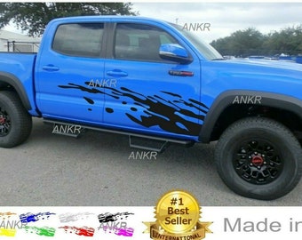 ANY COLORS Large graphics MUD SPLASH vinyl decal for any cars and trucks set 2X